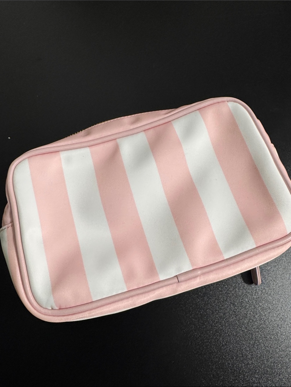 Stoney Clover Lane Pink and White Striped Double Zip